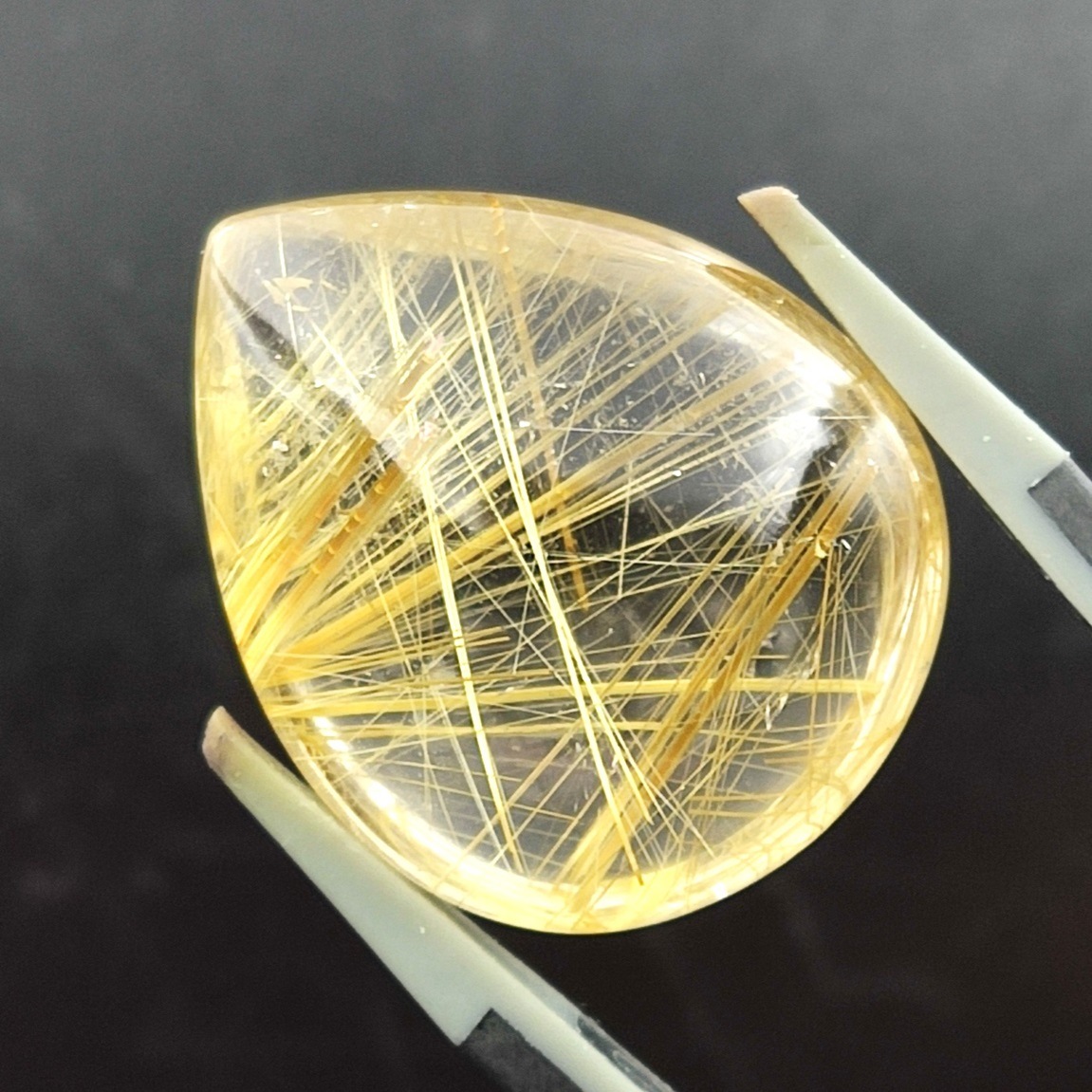 高級ハイグレード ルチルクォーツ カボションルース 24.1ct 1個売り