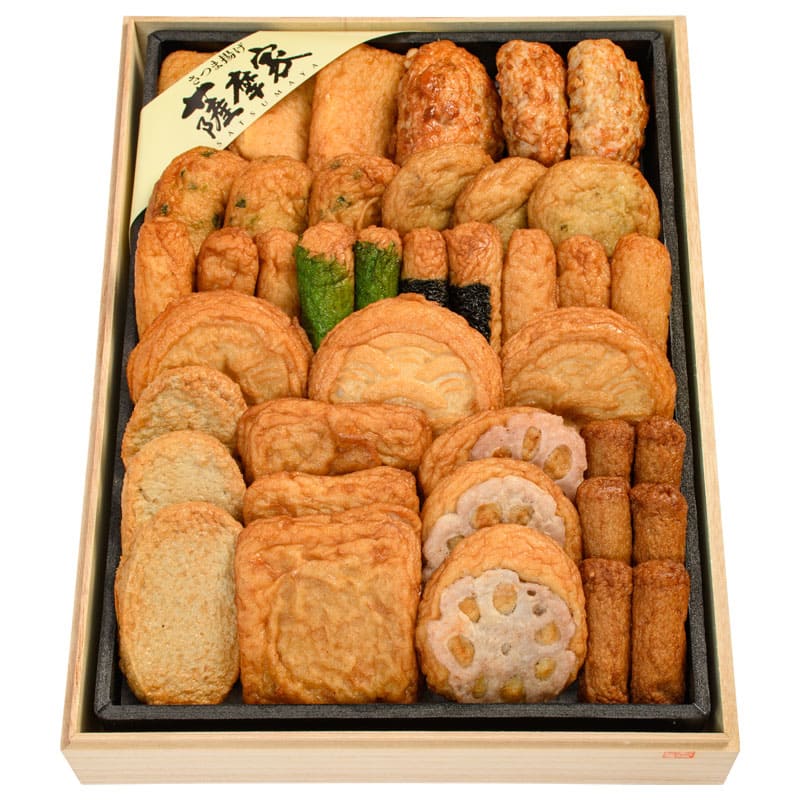 【送料込】桐箱で贈るさつま揚げ詰合せ(12種40枚入) No.9 K 薩摩家
