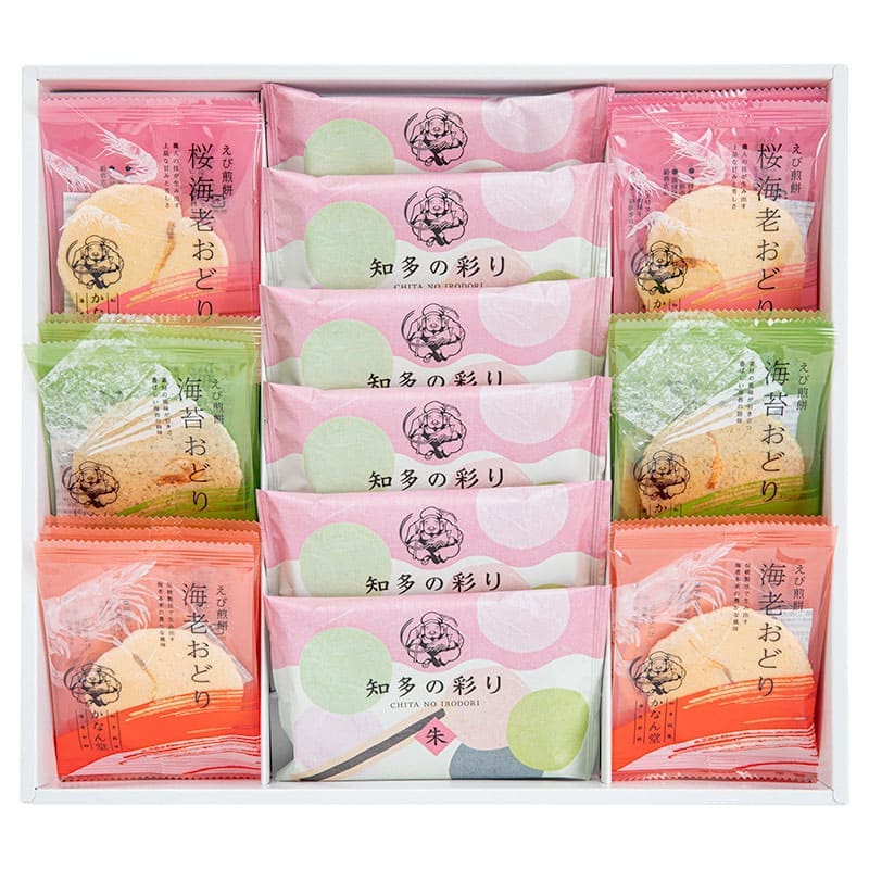 海老絵巻(4種24袋入) 〈品番：2P〉 かなん堂 | かなん堂のえびせんべい