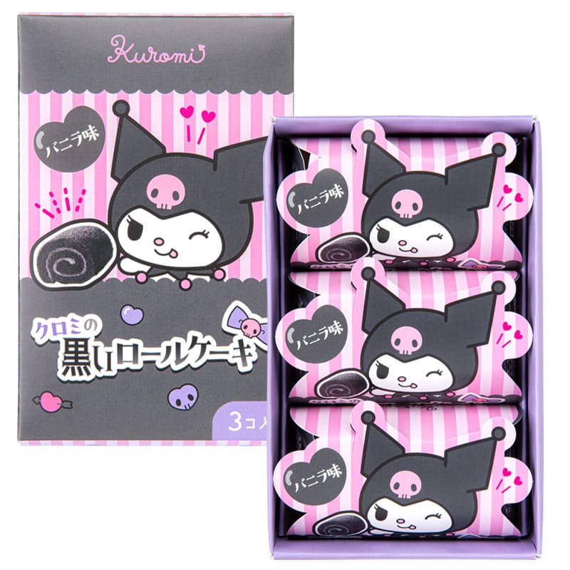 eギフト】＼サンリオコラボ商品／ クロミの黒いロールケーキ（3個