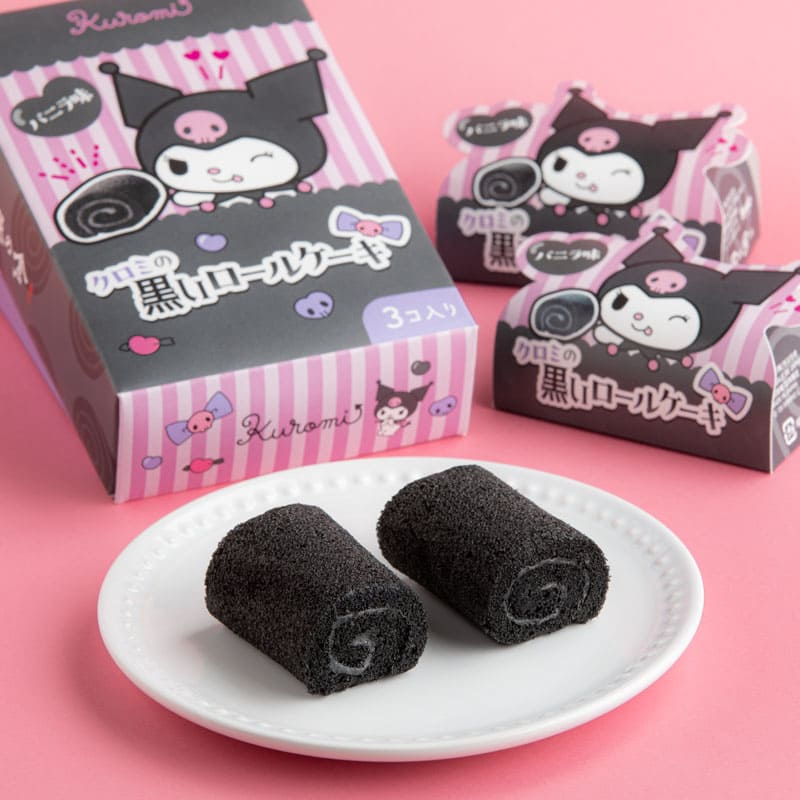 eギフト】＼サンリオコラボ商品／ クロミの黒いロールケーキ（3個