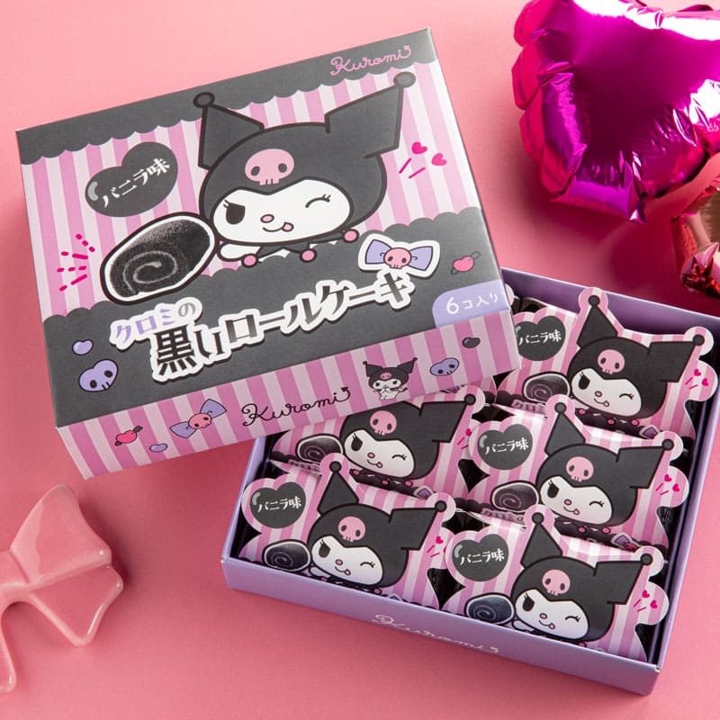 eギフト】＼サンリオコラボ商品／ クロミの黒いロールケーキ（6個