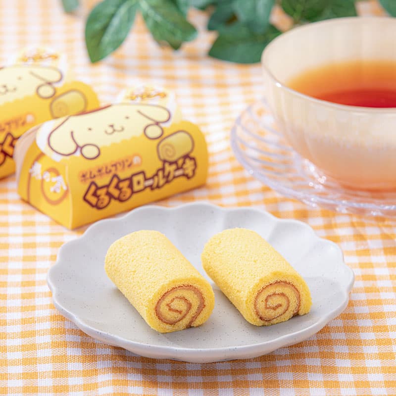 サンリオコラボ商品／ ポムポムプリンのくるくるロールケーキ（3個