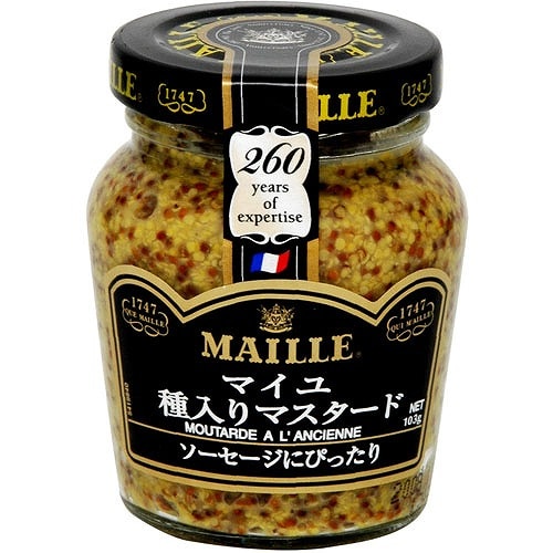 S&B エスビー食品 MAILLE マイユ種入りマスタード 瓶 103g フランス