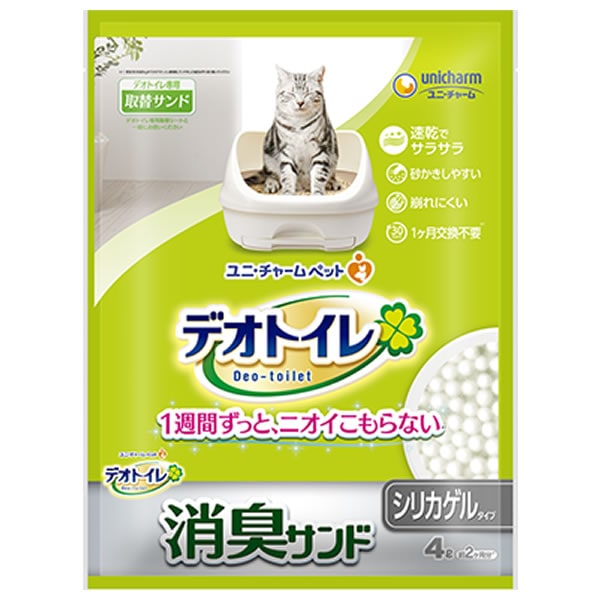 ユニチャーム　デオトイレ　消臭サンド　シリカゲルタイプ 　4L【ｍ特】