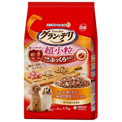 ユニチャーム　グラン・デリ　ふっくら仕立て　超小粒　1．7ｋｇ　成犬用