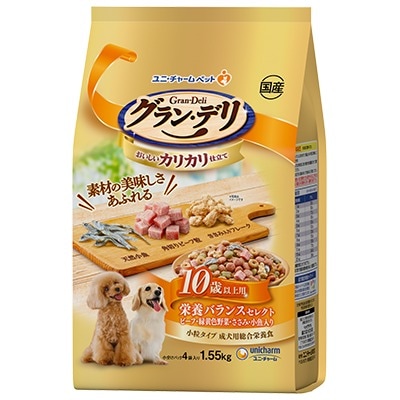 ユニチャーム　グラン・デリ 　カリカリ仕立て　10歳以上用　栄養バランスセレクト　1．55ｋｇ【ｍ特】