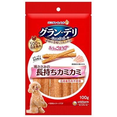 ユニ・チャームペット　グラン・デリ きょうのごほうび 鶏ささみの長もちカミカミ 100g