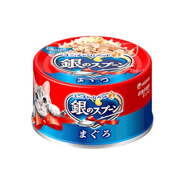 ユニ・チャーム 猫缶 キャットフード 銀のスプーン 缶 まぐろ 70g