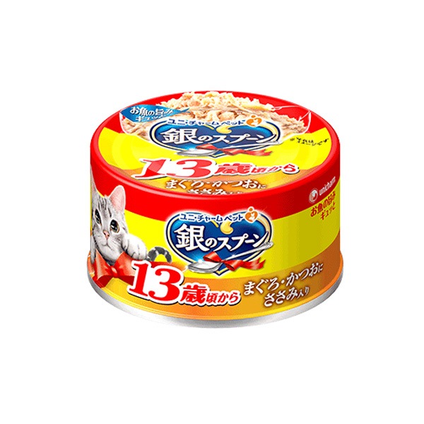 ユニ・チャーム 猫缶 キャットフード 銀のスプーン 缶 13歳以上用