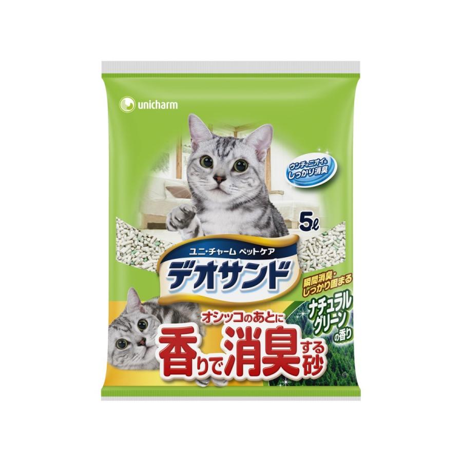 デオサンド香りで消臭する砂ナチュラルグリ－ン5Ｌ【ｍ特】