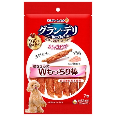 ユニチャーム　グラン・デリ　きょうのごほうび　鶏ささみのダブルもっちり棒　7本　間食用