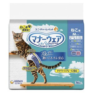 ユニチャーム　マナーウェア ねこ用 Mサイズ゛ 36枚
