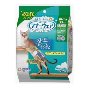 ユニチャーム　マナーウェアねこ用ＳＳお試しパック　4枚