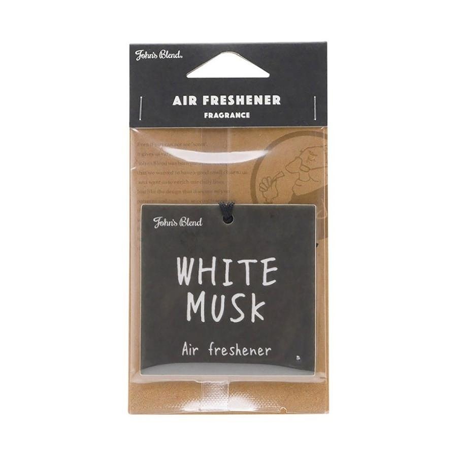 【ネコポス対応】ジョンズブレンド John’s Blend スクエアデザインエアーフレッシュナー OAJOH0901 ホワイトムスク