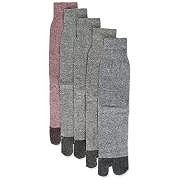 コーコス信岡　綿混カラー軍足指付き5PRG-1011カラーMIXF