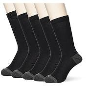 コーコス信岡　綿混黒軍足5PRG-1030ブラックF