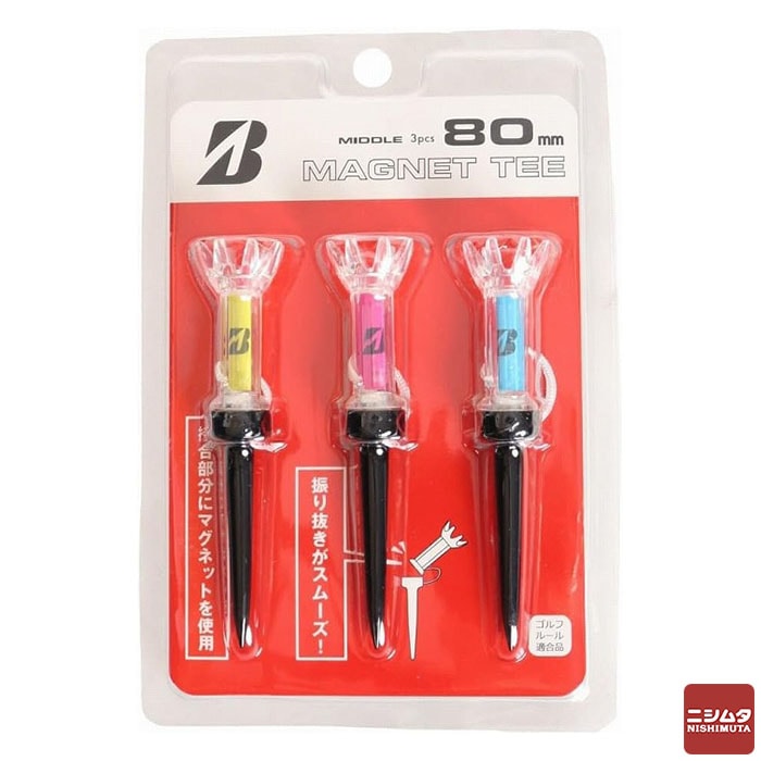 【ネコポス対応】ブリヂストン マグネットティ M（ミドル） 80mm ゴルフ マグネット ティー 【ｍ特】