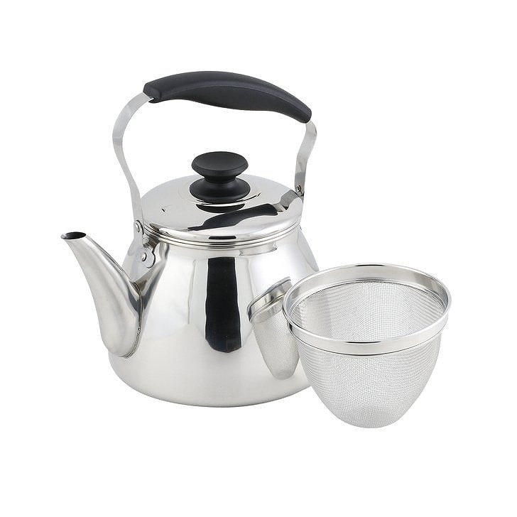 パール金属 モルティ18-8ステンレス製広口ケットル 3.0L 茶こしアミ付 HB-5643