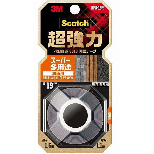 3M(スリーエム) Scotch(スコッチ) 超強力両面テープ プレミアゴールド