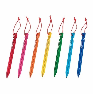 キャプテンスタッグ　 アウトドア セブンカラーズ　ジュラルミンペグ　18cm UA4505　CAPTAIN　STAG