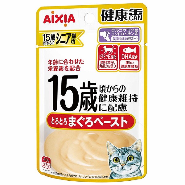 アイシア　15歳頃からのシニア猫用　健康缶パウチ　とろとろまぐろペースト　40g