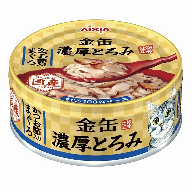 アイシア AIXIA　金缶　濃厚とろみ　かつお節入りまぐろ 70g