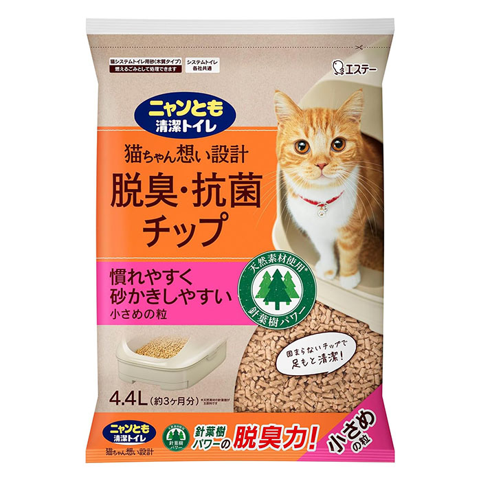 エステー ニャンとも清潔トイレ 脱臭・抗菌チップ 小さめの粒 4.4L