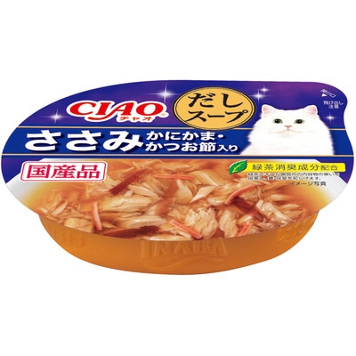 いなば　CIAO　チャオ　このままだしスープ　ささみ　かにかま・かつお節入り　60g