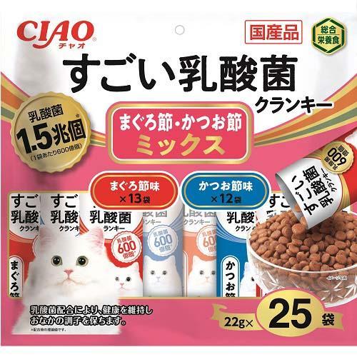 いなば すごい乳酸菌クランキー まぐろ節・かつお節ミックス 22g×25