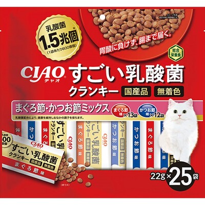 いなば　すごい乳酸菌クランキー　まぐろ節・かつお節ミックス 22g×25