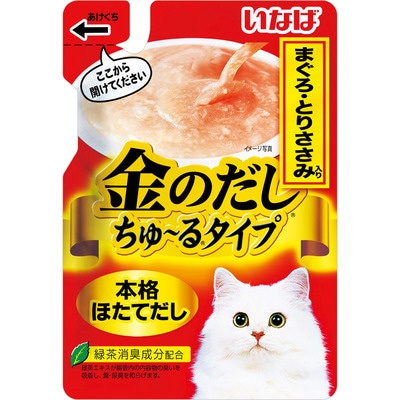 いなば　金のだし ちゅ～るタイプ　まぐろ とりささみ入り 140g　　　　