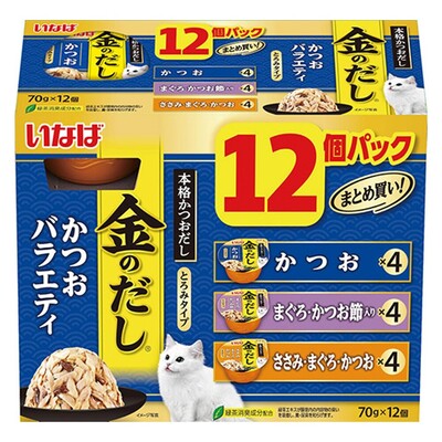 いなば　金のだしカップ　12P　かつおバラエティパック　12個パック