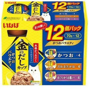 いなば 金のだしカップ 12P かつおバラエティパック 12個パック
