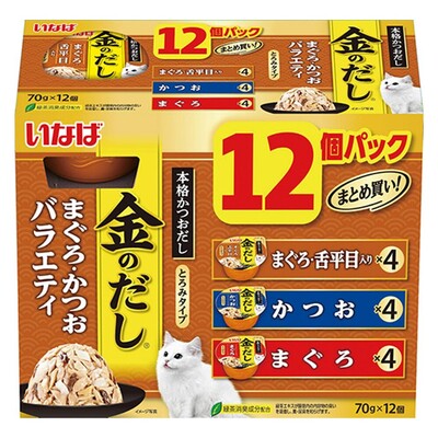 いなば　金のだしカップ　まぐろ・かつおバラエティ　12個パック