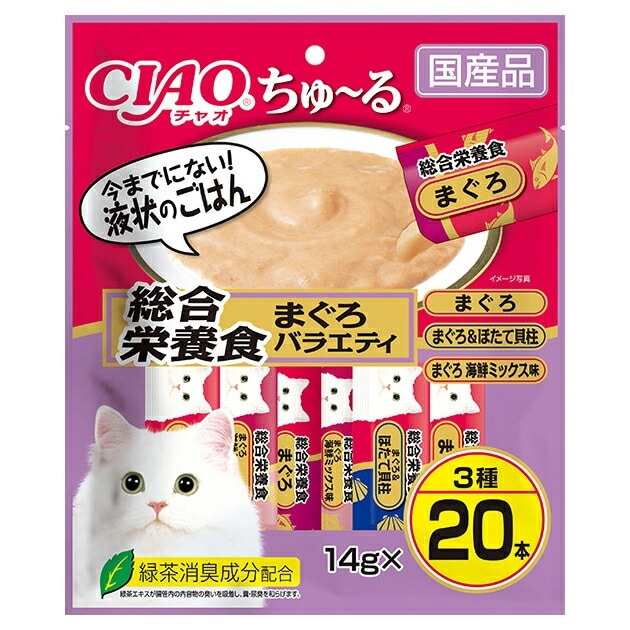 いなば　CIAO　ちゅ～る　総合栄養食　まぐろバラエティ　14g×20本入　CIAOちゅーる　チャオ
