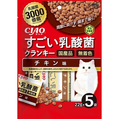 いなば　CIAO　すごい乳酸菌クランキー　チキン味　22g×5袋