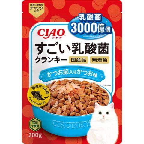 いなば CIAO チャオ すごい乳酸菌 クランキー かつお節入り かつお味 200g