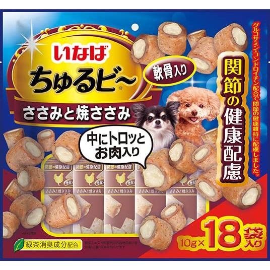 いなば　ちゅるビー　ささみと焼ささみ　軟骨入り　関節の健康配慮 10g×18袋