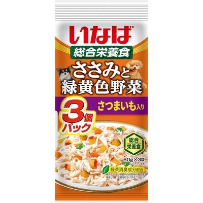 いなば　ささみと緑黄色野菜　さつまいも入り　60g×3袋
