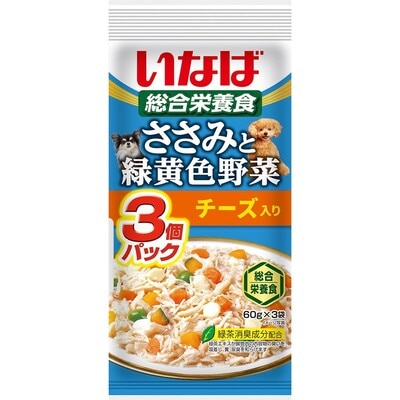 いなば　ささみと緑黄色野菜　チーズ入り　60g×3袋