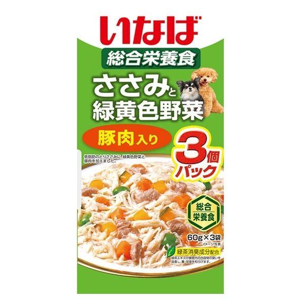 いなば　ささみと緑黄色野菜　豚肉入り　60g×3袋
