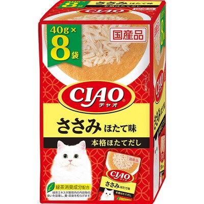 いなば　CIAOパウチ　ささみ　ほたて味　40g×8個パック　