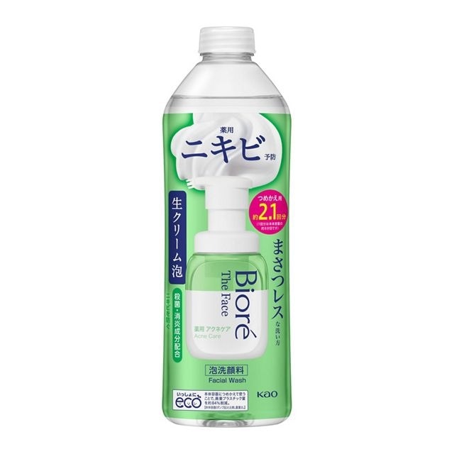 花王  ビオレ ザフェイス 泡洗顔料 アクネケア つめかえ用 340ml