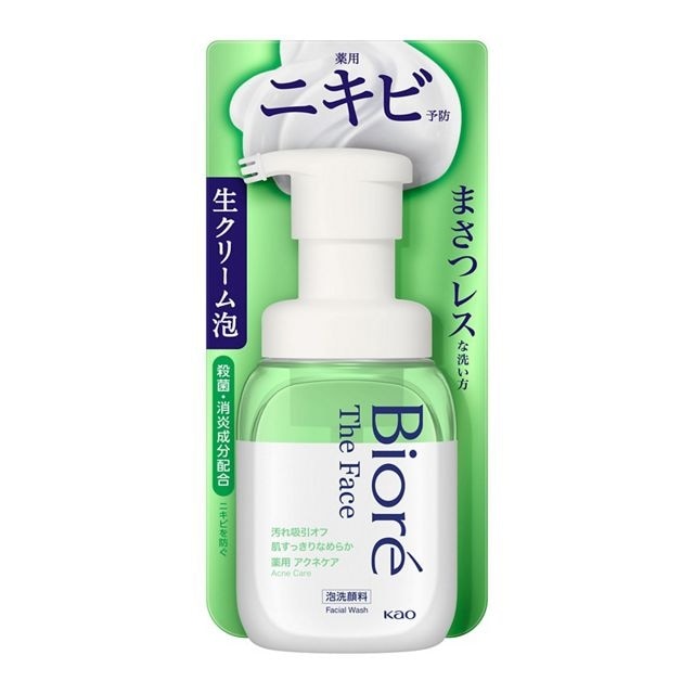 花王  ビオレ ザフェイス 泡洗顔料 アクネケア 本体 200ml  