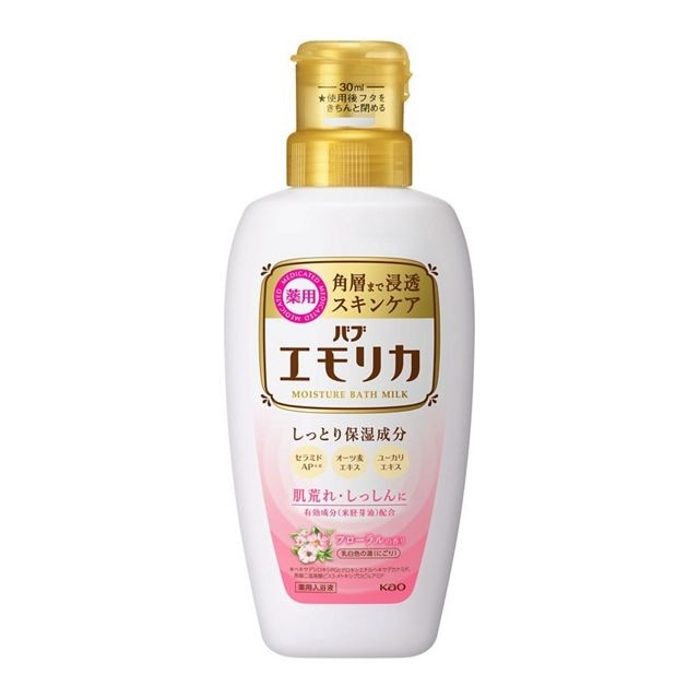 花王　エモリカ　薬用スキンケア入浴液　フローラルの香り　本体　450ｍｌ
