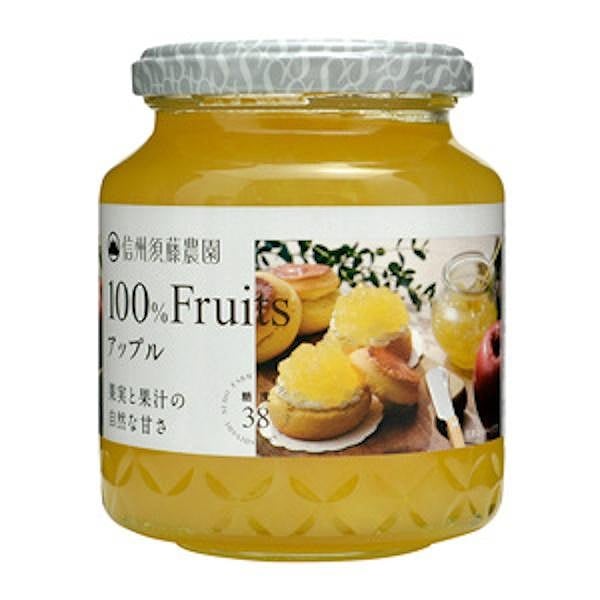 スドー ジャム 信州須藤農園 100％フルーツ アップル 340g