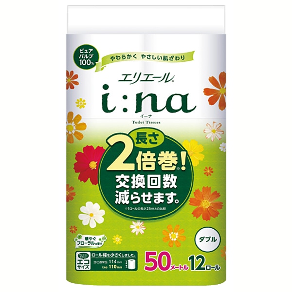 エリエール　イーナ トイレットティシュー ダブル ( 12ロール )  