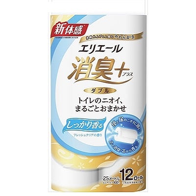エリエール 消臭+ トイレットティシュー ダブル(12ロール)