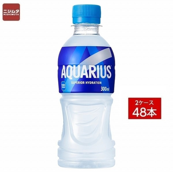 送料無料 同梱・代引不可　コカ・コーラ アクエリアス 300mlPET《2ケース販売48本入》